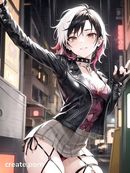 Mohawk Beauty Strikes a Sexy Pose in Midnight hentai Fantasies