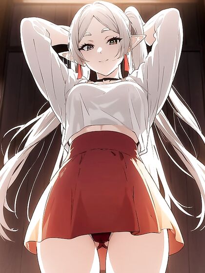 Red Thong: ArmsBehindHead Hentai Pleasure