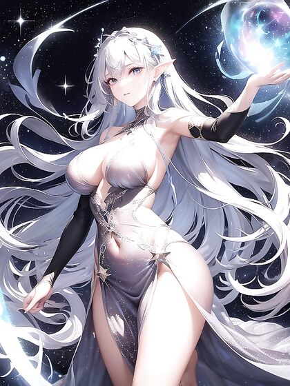 Aurora Ribbons Wrap Her Body in Translucent Delight: Full-HD HentaiErotica