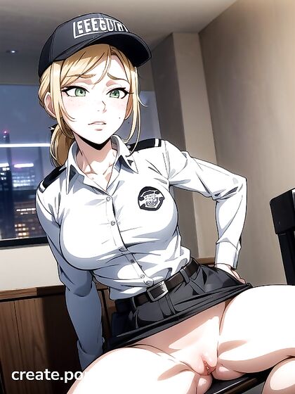 Masturbating Seductively on the Office Chair in Dark hentai Scenes