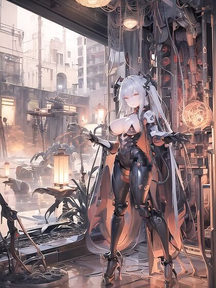 Glowing Machine and Mechanical Restraints: Intense Cable Bondage Hentai Pleasure