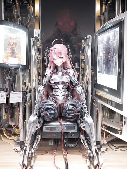 Limb-Filled Machine in Highly Detailed Narrow Chest for Intense Switch Hentai Action
