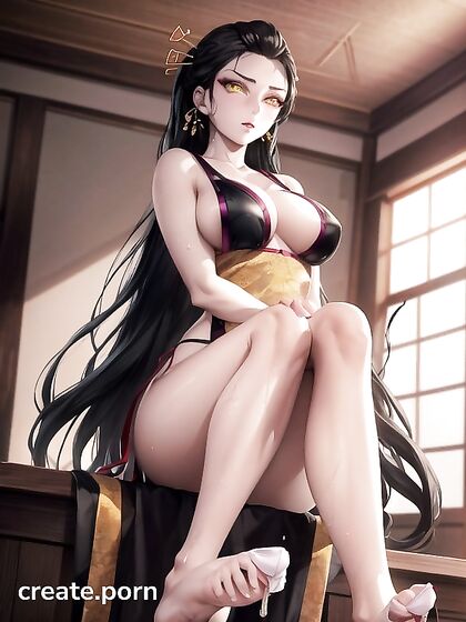 Feet Worship: Girl 18+ Steps on Boy 18+'s Dick in Seductive Hentai Scene