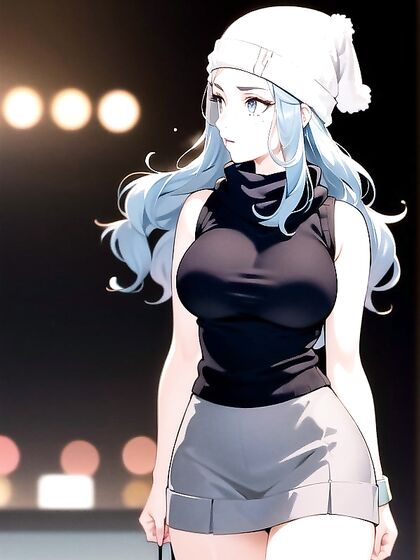 Retro Chic Babe in Oversized Sweater and Sunglasses Enjoying Steamy Hentai Action