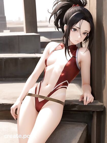 Nude Hentai with Small Breasts and Pubic Hair