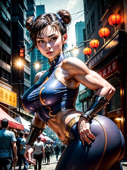 Blue Leggings Add Vibrant Life to Busy Scene in Exciting Hentai Action