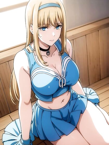 Cheerful Blue Cheerleader Seduces in hentai for Intense Pleasure