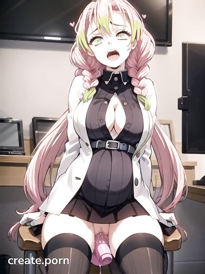 VR Headset Thrills: Inaccurate Anatomy in Office Chair Hentai Action