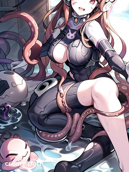 Slime Tentacles Caress Faces and Breasts in Erotic Hentai Masturbation Scenes