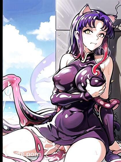 Slime Tentacles Caressing Faces and Grabbing Breasts in Intense Hentai Masturbation Scenes