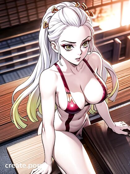 Anime-Style Busty Beauty Masturbates in Seductive Hentai Action