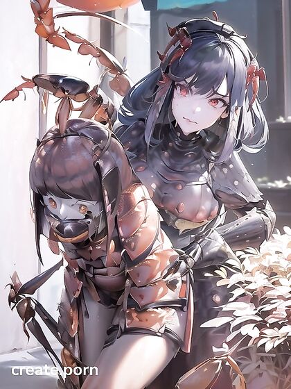 Girl 18+ with Rusty-Red Eyes Entangled with Creature in Ultra-HD Hentai