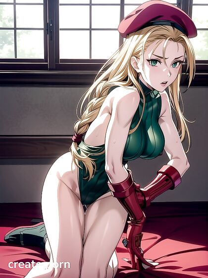 Hot Big Boobed Babe Crouches for Intense Hentai Pleasure