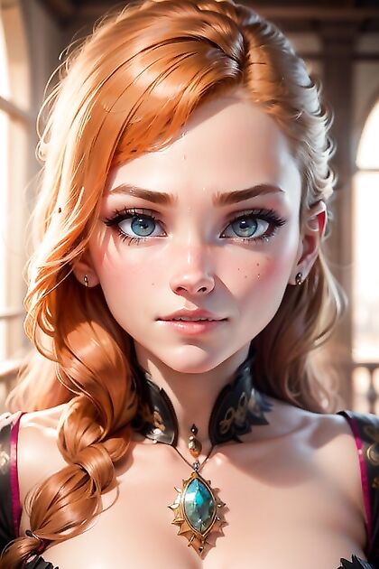 Red-Haired Elf with Glowing Cat Ears Seduces in Steamy Hentai Action