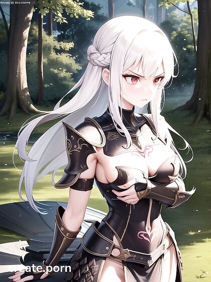 Sword-Wielding Warrior in Chest Armor Dominates Intense Hentai Action