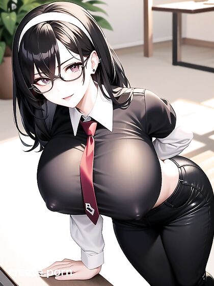 Huge Breasts and Thick Thighs with Prominent Nipples in Seductive Hentai Action