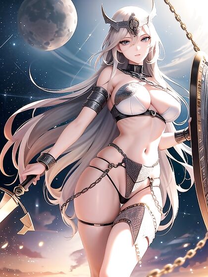 Warrior in Ornate Winged Helmet Wields Spear and Shield for Steamy Hentai Battles