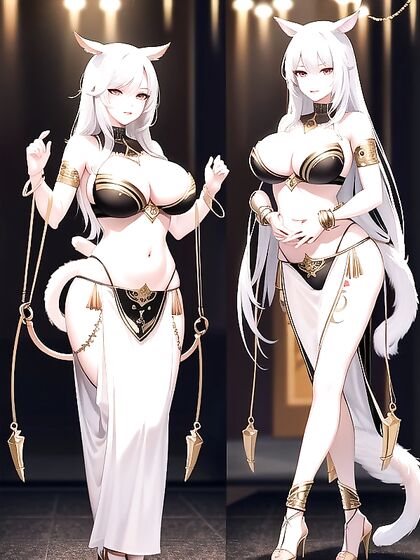 Miqo'te Belly Dancer Bound in Shackles for Intense Hentai Pleasure