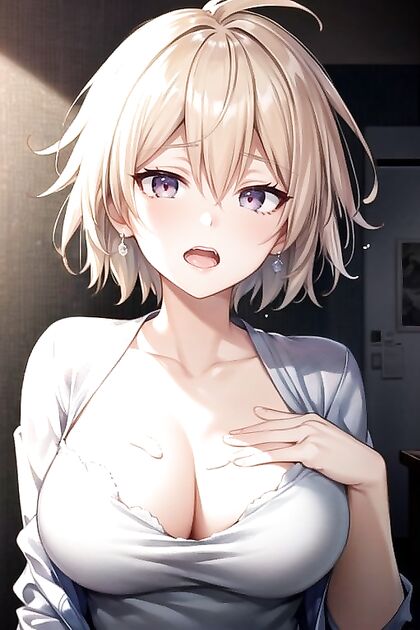 Glowing Red-Eyed Cat Girl 18+ with Perky Nipples in Nude Hentai Action