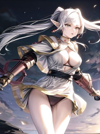 Bikini Armor Battle Goddess Caught in Intense Hentai Action with Stunning Lens Flares