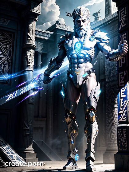 Manly Chest and Robotic Wings Reach for the Clouds in BDSM Hentai Action