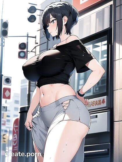 Blushing Beauty with Wide Hips and Big Thighs in steamy Hentai Action