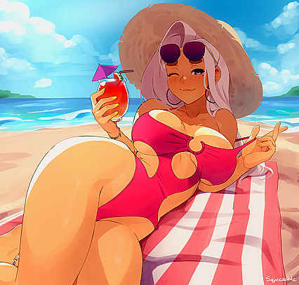 Busty June Gettin’ It On At The Beach – Hentai XXX Porn Pic!
