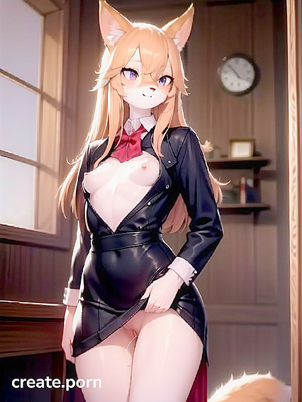Furry Fox Reveals His Massive Balls and Thick Dick in Erotic Hentai Action