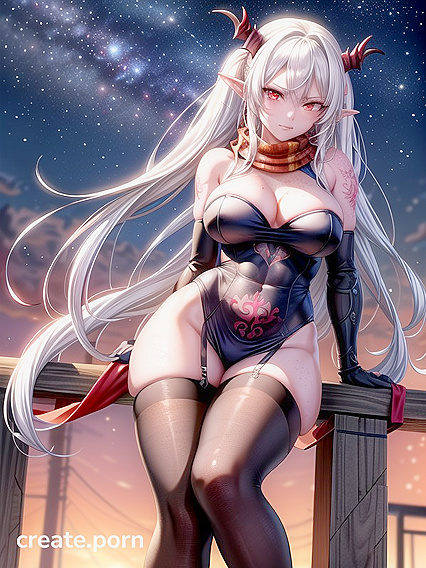 Cute Girl 18+ with Red Eyes Smirks Seductively in Hot Hentai Action