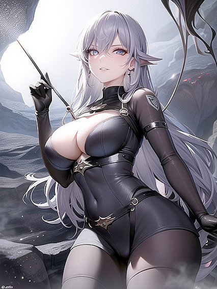 Seductive Spelunker in Tight-Fitting Gear Explores Glowing Artifacts in High-Res Hentai'action