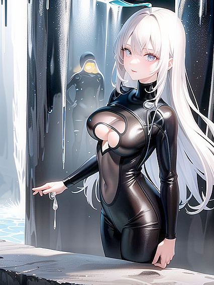 Bioluminescent Lake and Rope Play: Sexy Wetsuit Adventures in hentai pornography
