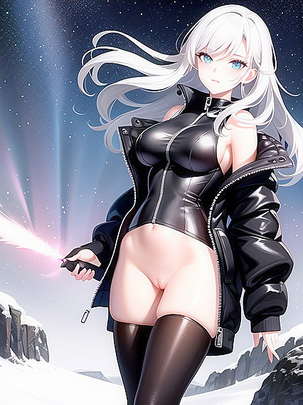 Polar Explorer in Fur Parka Shares a Seductive Glance Over Her Shoulder in Steamy Hentai Action