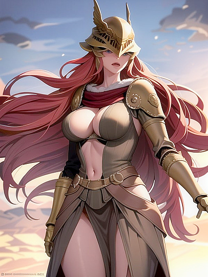 Malenia Stands Victorious in RevealingArmor on an Ancient Battlefield Hentai Fantasy