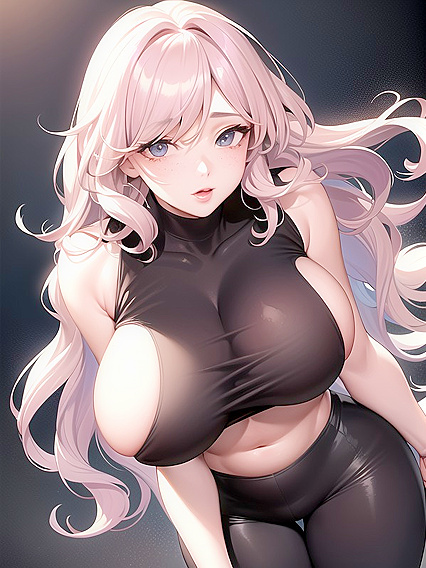 Soft Pastel Minimalist Hairstyle Accessories in Intimate Hentai Scenes