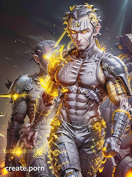 The General's Manly Chest Soars with Robotic Wings in Steamy Hentai Action