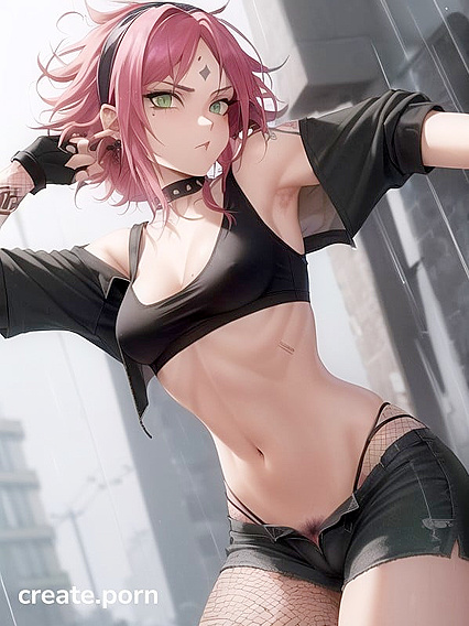 Horny Punk Chick with Piercings Gets Wild in Hairy Hentai Action