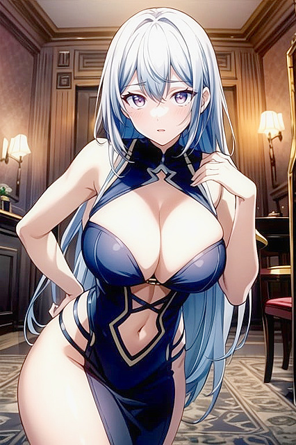 Punk Rock Chick with Armpit Hair in Black Outfit for Edgy Hentai Action