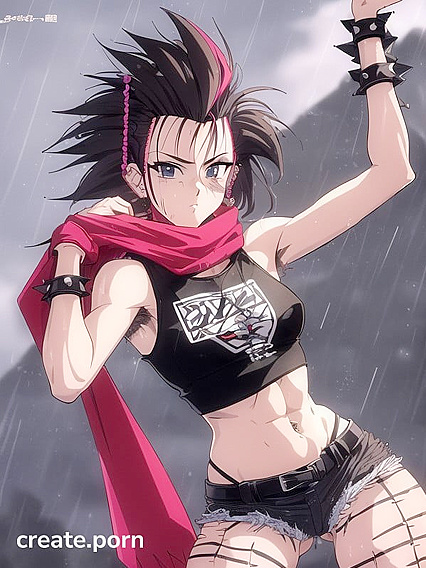 Spiky-Haired Beauty with Mohawk Gets Seductive in Horny Hentai Action