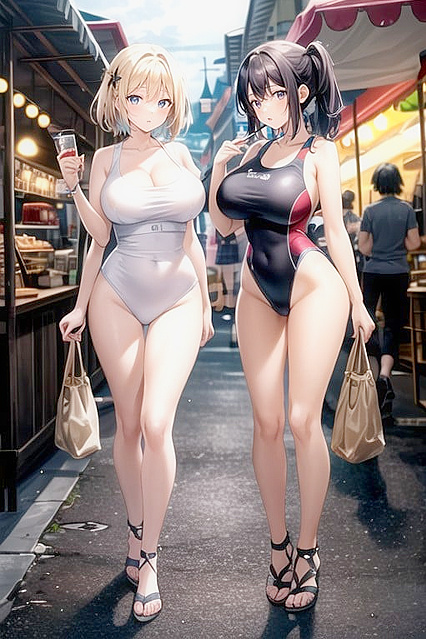 High-Quality Pastel Thick Line Art with Detailed Backgrounds and Clothing in Hentai AIPornography