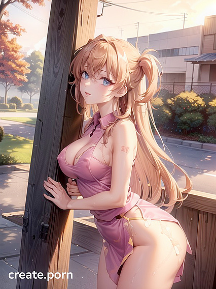 Sunny Lifts Her Skirt at Sunset for Steamy Hentai Pleasure