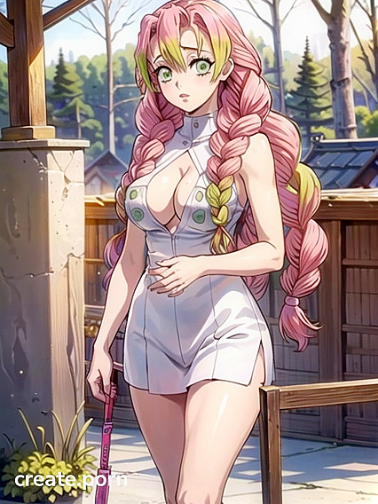 Mitsuri Kanroji from Demon Slayer Seduces in Vibrant Manga Color Hentai