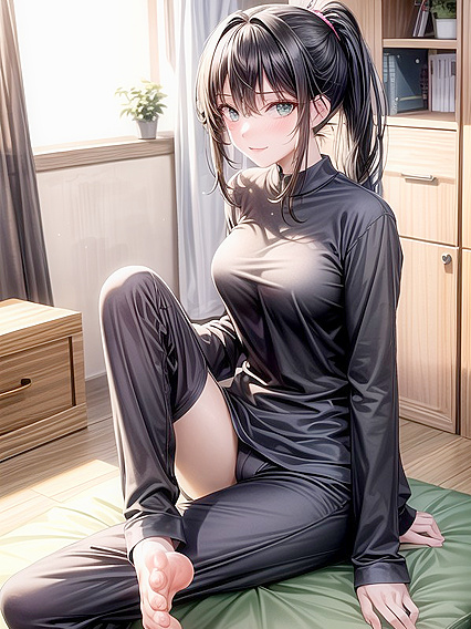 Pale-Skinned Beauty with Perfect Ponytail Enjoys Ultra-Detailed Hentai Pleasure