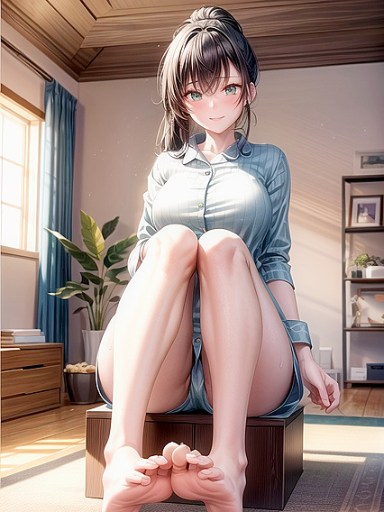 Ultra-Detailed Black-Haired Beauty Enjoys Intense Living Room Hentai Pleasure