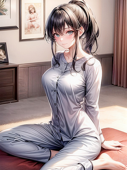 Ultra-Detailed Muscular Guy with Black Hair in Intense Hentai Action