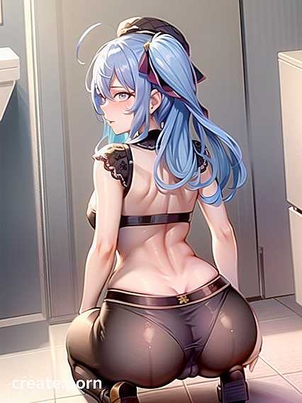 Ahegao Bliss: Bathroom Encounter with Seductive Ass Teasing in Hentai AIPorn