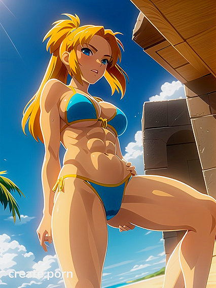 Blonde Zelda with Medium-Length Locks Takes on Intense Hentai Adventures