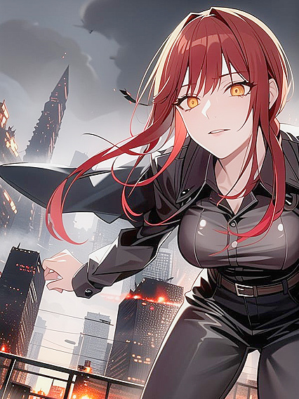 Makima's Dark Descent: Sinister Red Horizons Ignite Her Hopeless Pleasure