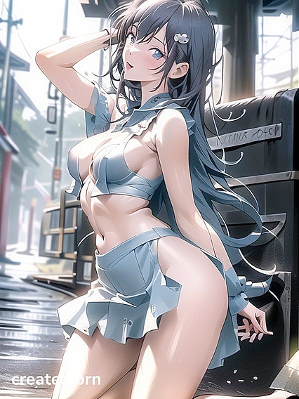 Blue-Eyed Beauty Takes It Bottom-Up in Sultry Hentai Action