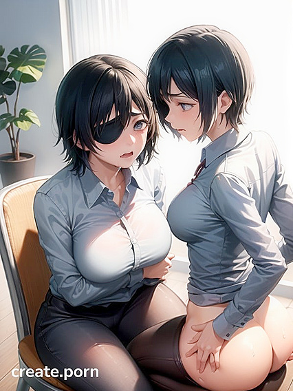 Himeno from Chainsaw Man Kneels and Cries in Intense Hentai Pleasure