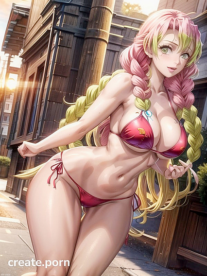Mitsuri Kanroji in Surreal Bikini Adventures forSTEAMING Hentai Pleasure
